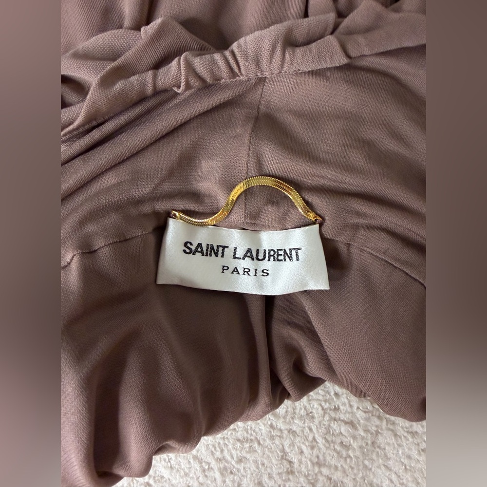 Saint Laurent Ruched Jersey Mini Dress – Brand New with Tags – Size 38 (US M) - Picture 8 of 10